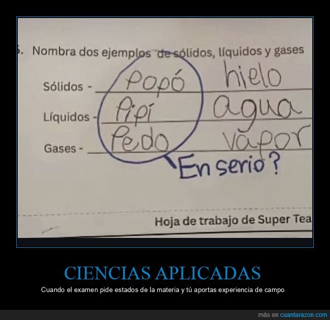 ciencias,escuela,examen,respuestas,infancia