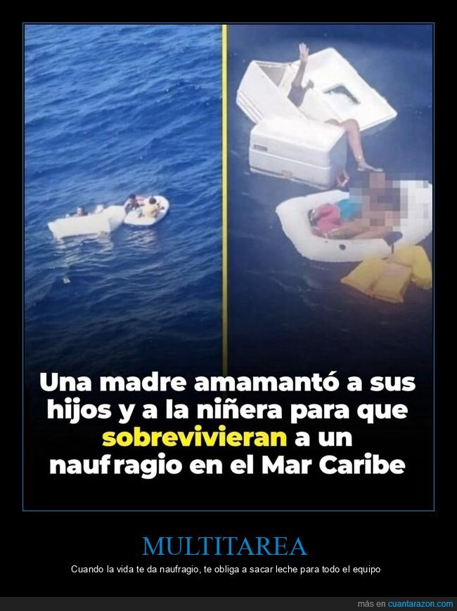naufragio,lactancia,supervivencia,Caribe,rescate