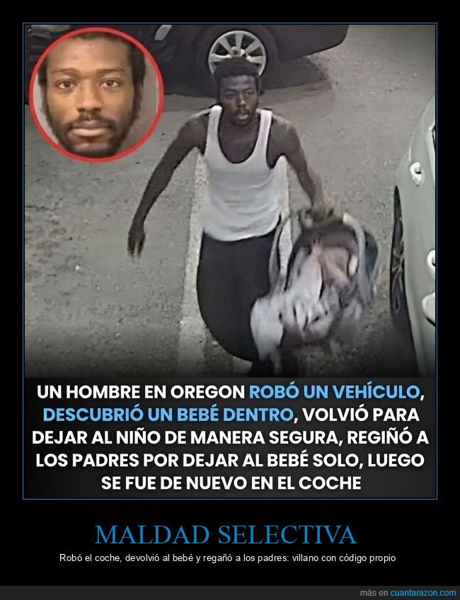 ladr&oacute;n,coche,beb&eacute;,&eacute;tica,contradicci&oacute;n