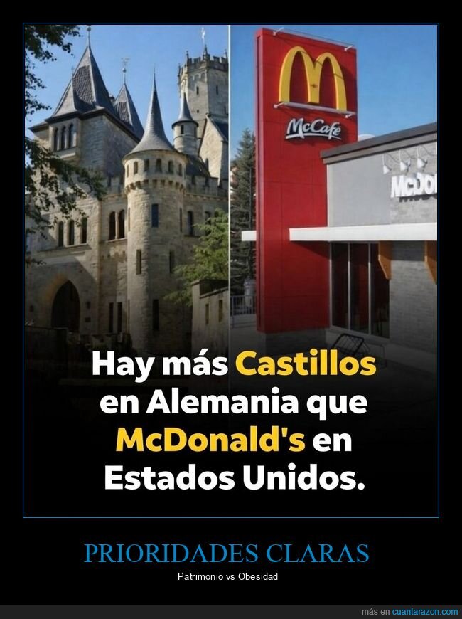 Alemania,castillos,McDonalds,comparativa,curiosidades