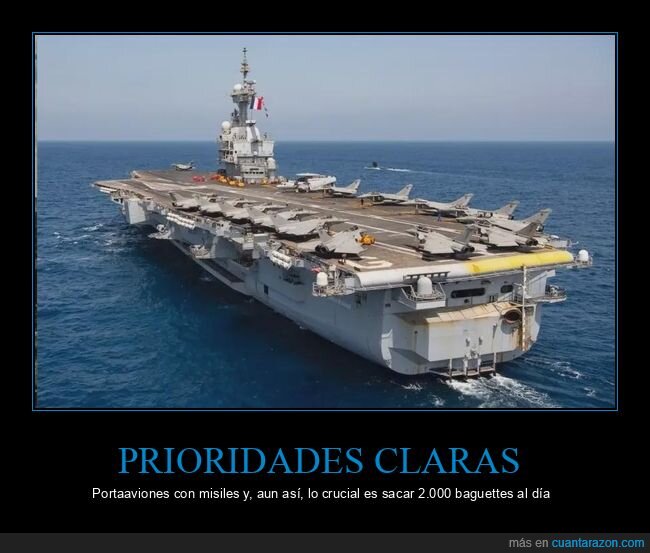 portaaviones,Francia,baguette,panader&iacute;a,marina