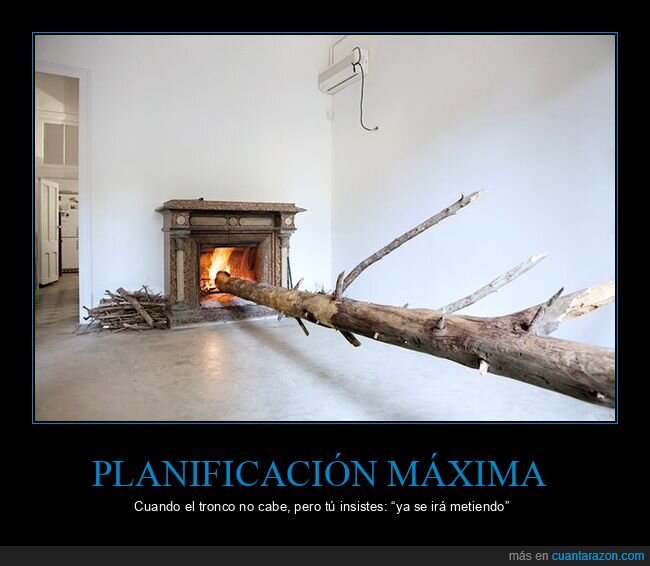 chimenea,le&ntilde;a,tronco,torpeza,exceso