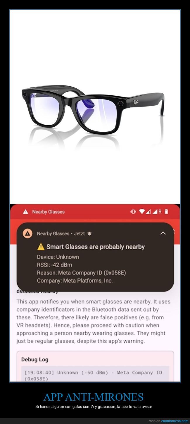 privacidad,gafas,bluetooth,notificacion,vigilancia