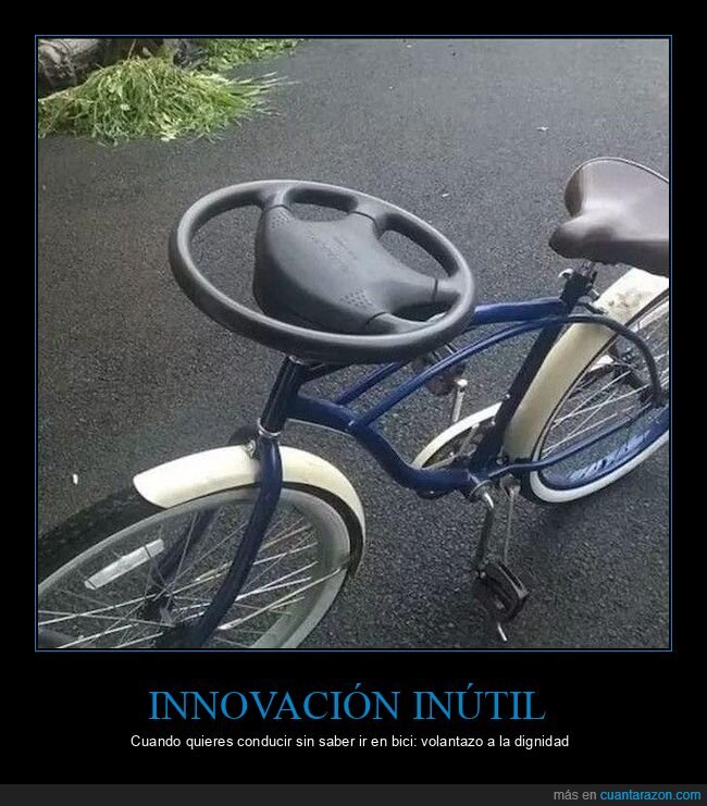 bicicleta,volante,inventos,chapuza,seguridad