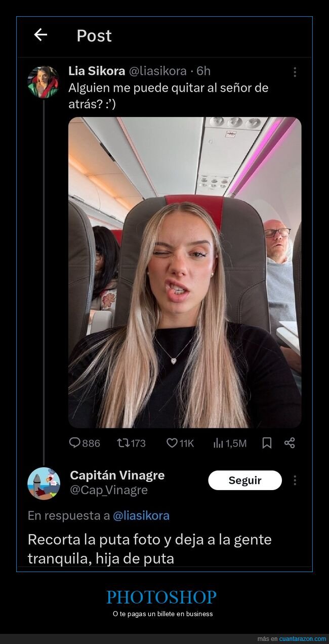 avion,selfie,pasajero,tweet,cabreo