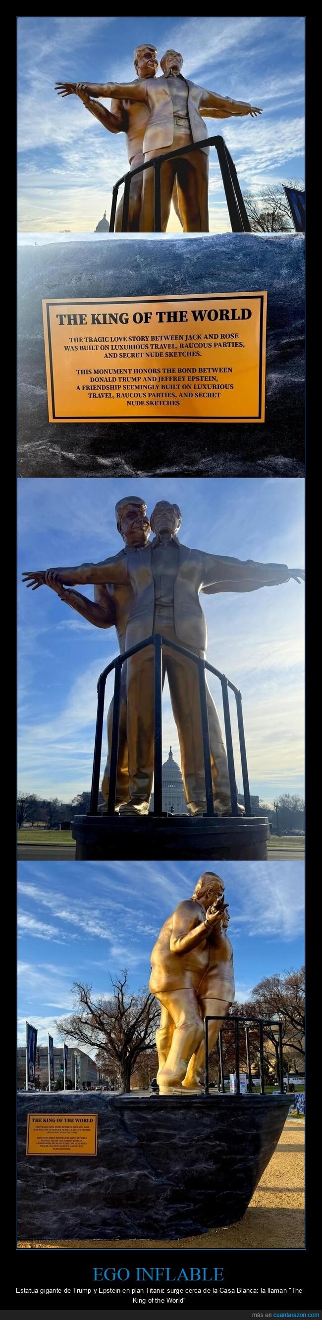 Trump,Epstein,estatua,Titanic,Washington
