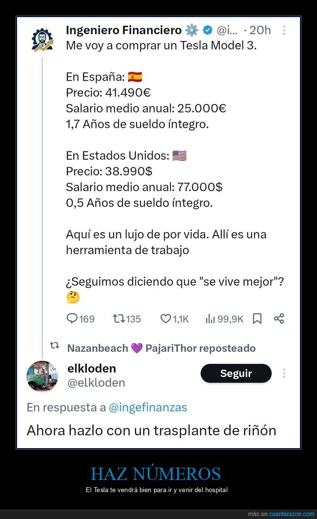 Tesla,Espa&ntilde;a,sueldos,precios,comparativa