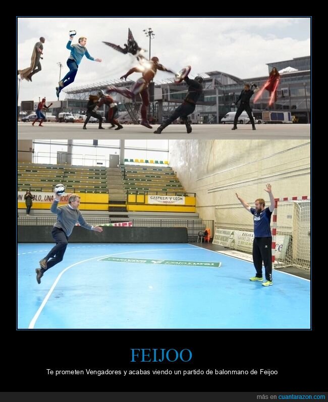 Vengadores,balonmano,feijoo,deporte,fotomontaje