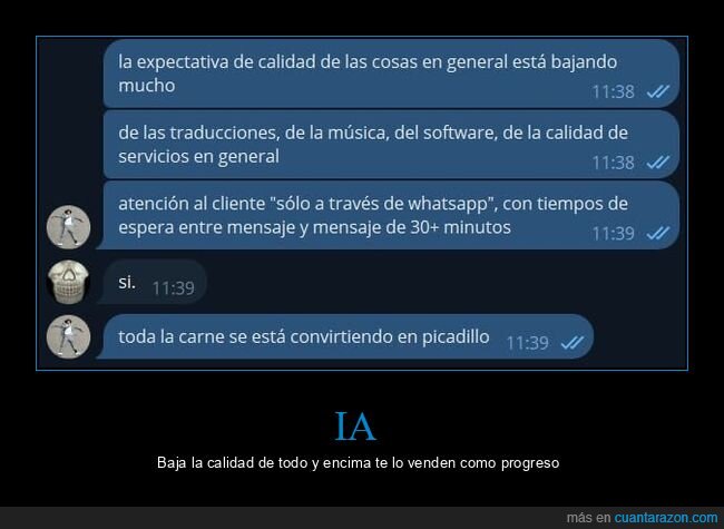 IA,calidad,degradaci&oacute;n,servicios,whatsapp