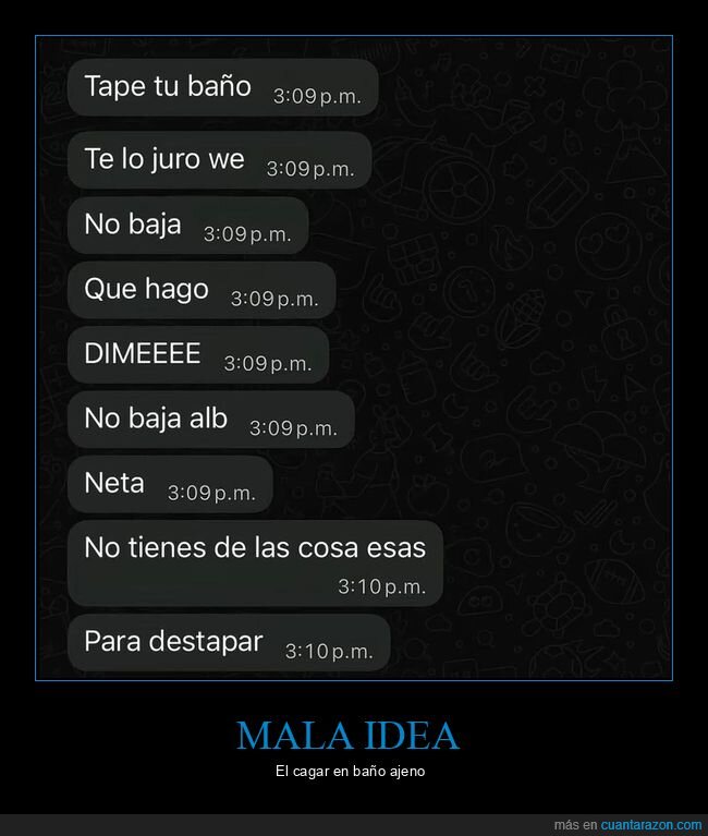 whatsapp,amigo,ba&ntilde;o,atasco,urgencia