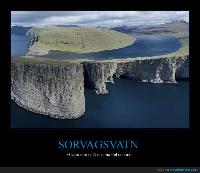 Sorvagsvatn,Feroe,acantilado,perspectiva,GPS