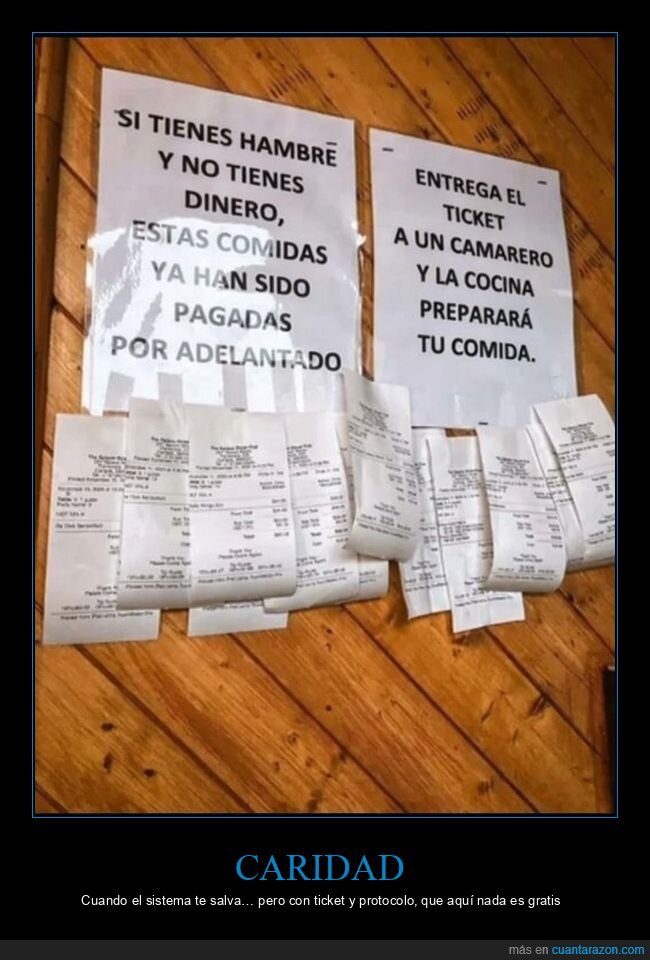 caridad,comida,tickets,restaurante,solidaridad