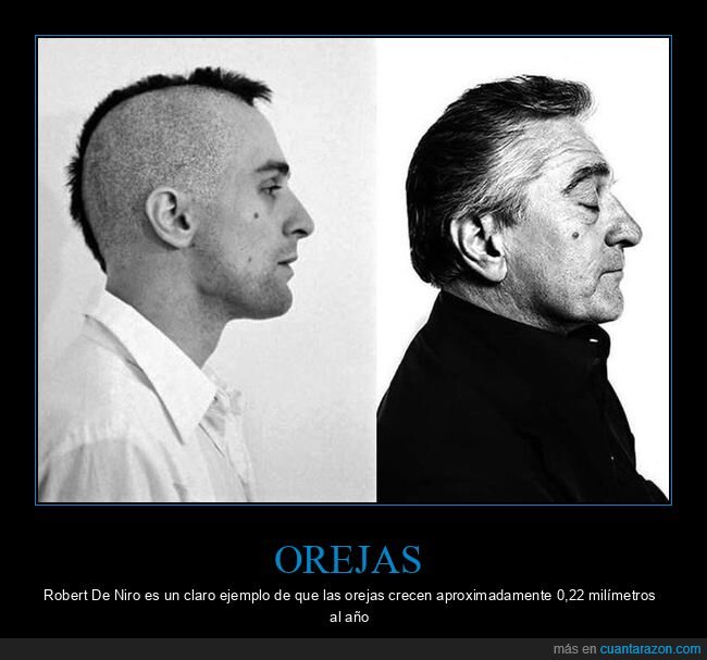 envejecimiento,orejas,gravedad,DeNiro,comparaci&oacute;n