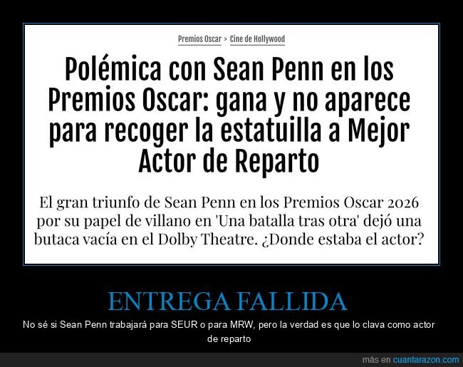 Oscar,reparto,recogida,paqueter&iacute;a,titular