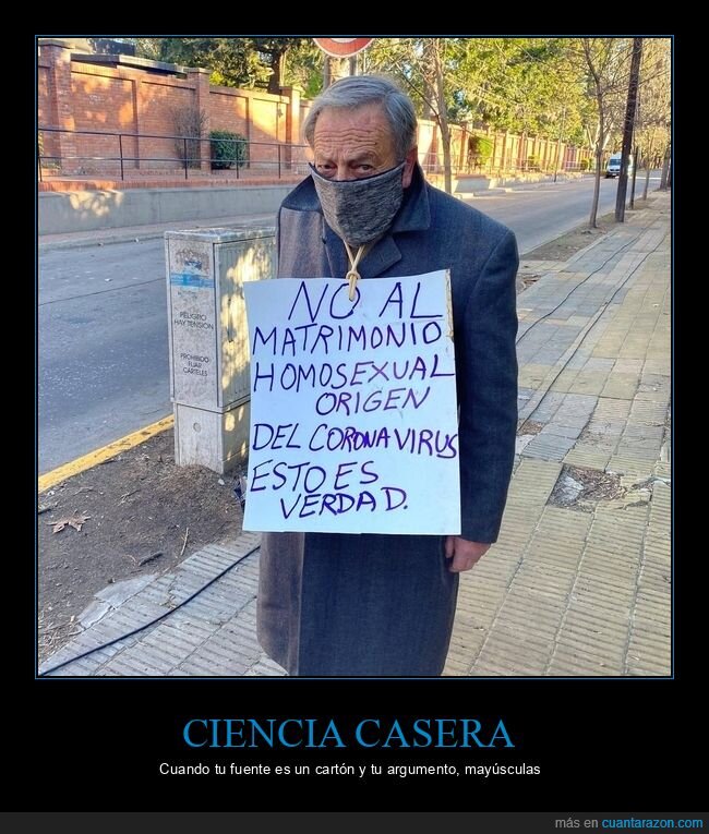 conspiracion,pancarta,homofobia,coronavirus,desinformacion