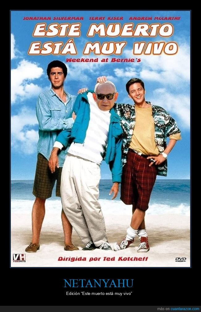 Netanyahu,pol&iacute;tica,parodia,cartel,playa