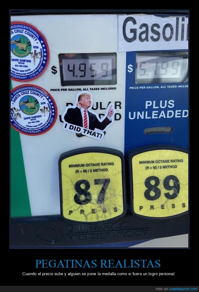 gasolina,precio,pegatina,politica,inflacion