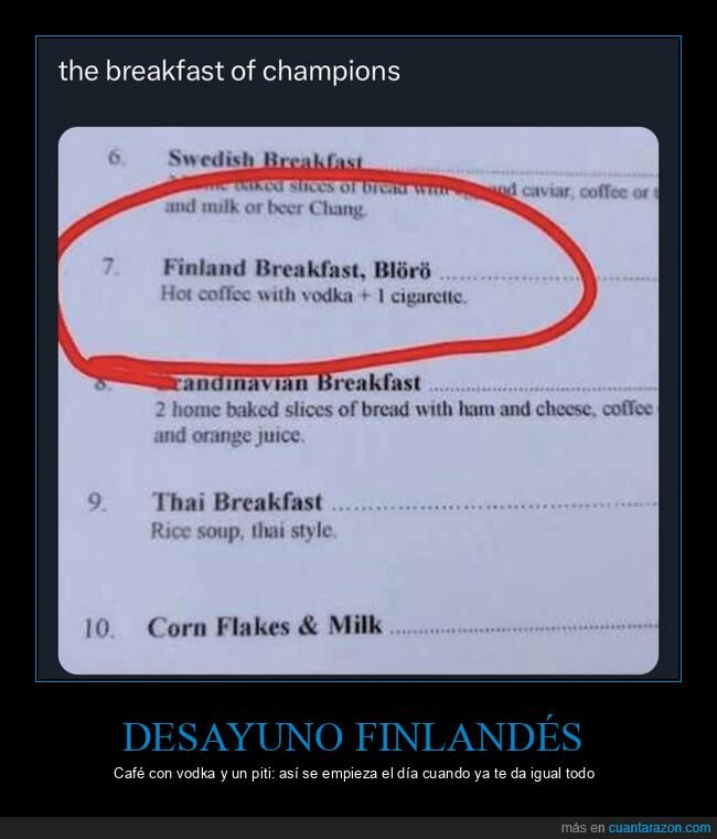 desayuno,vodka,cafe,cigarrillo,finlandia