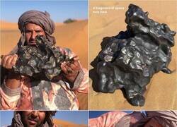 Enlace a Se encontró un raro meteorito de hierro en el desierto del Sahara, compuesto de hierro y níquel, y se cree que proviene de antiguos asteroides