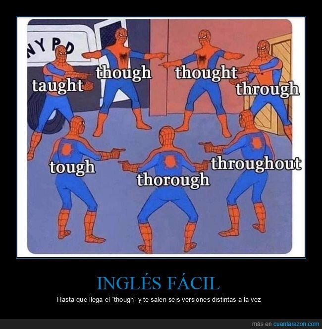 ingles,ortografia,confusion,spiderman,palabras