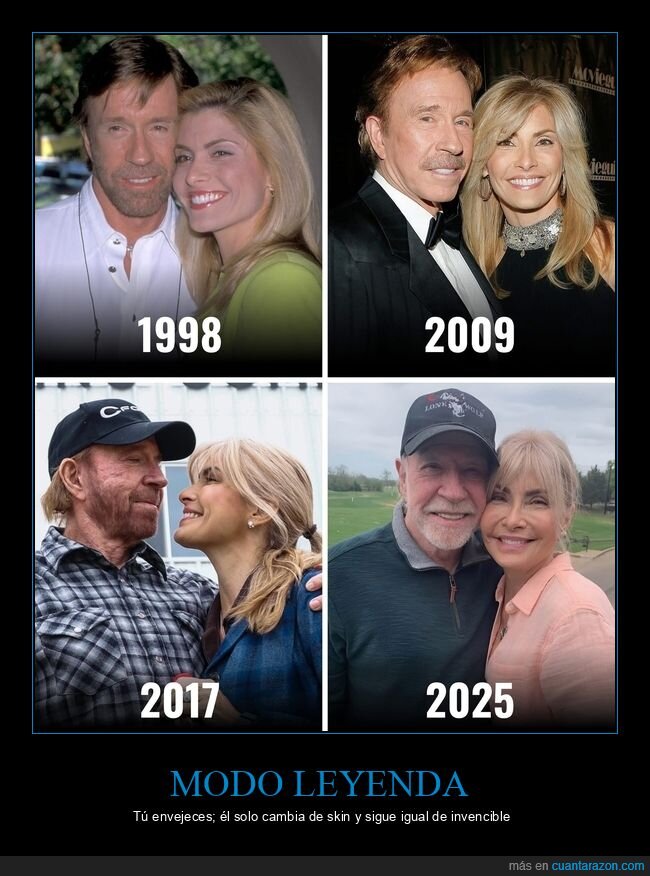 pareja,a&ntilde;os,envejecimiento,ChuckNorris,Gena