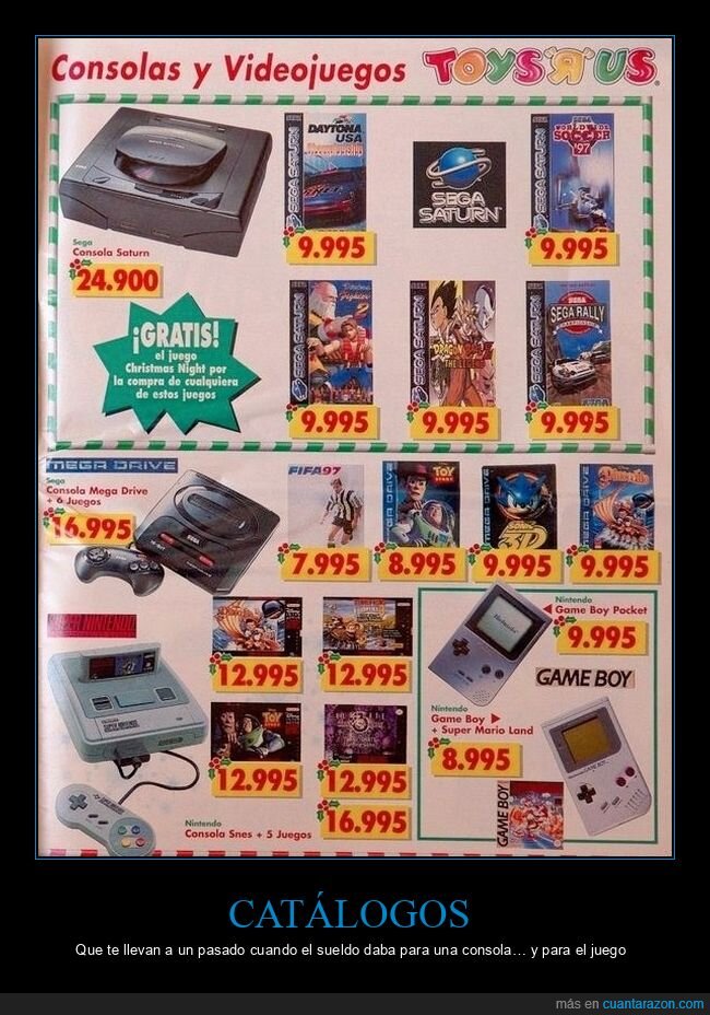 catalogo,noventa,consolas,precios,nostalgia