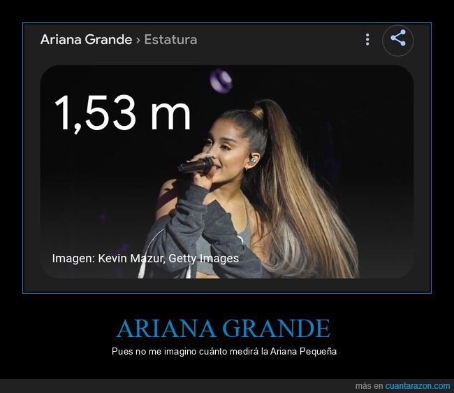 ArianaGrande,estatura,concierto,Google,zoom