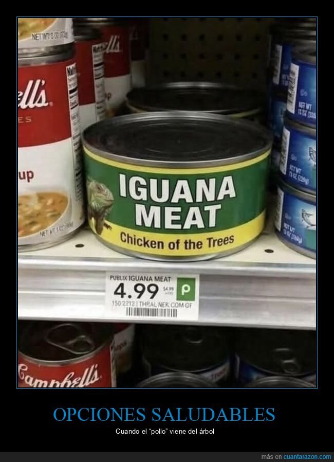 iguana,lata,supermercado,etiqueta,pollo