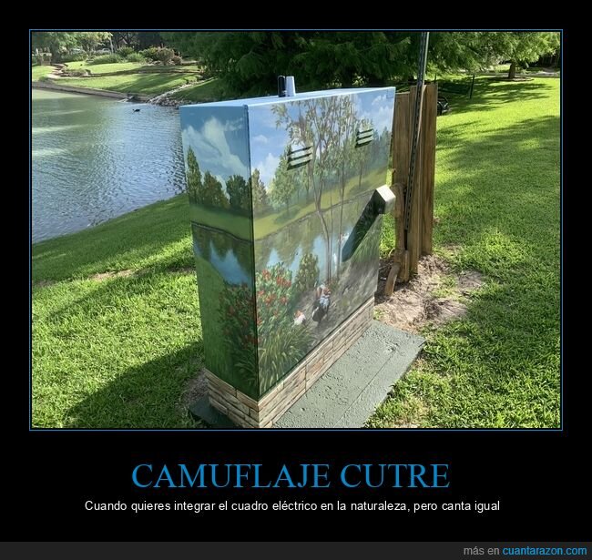 camuflaje,paisaje,electricidad,chapuza,parque