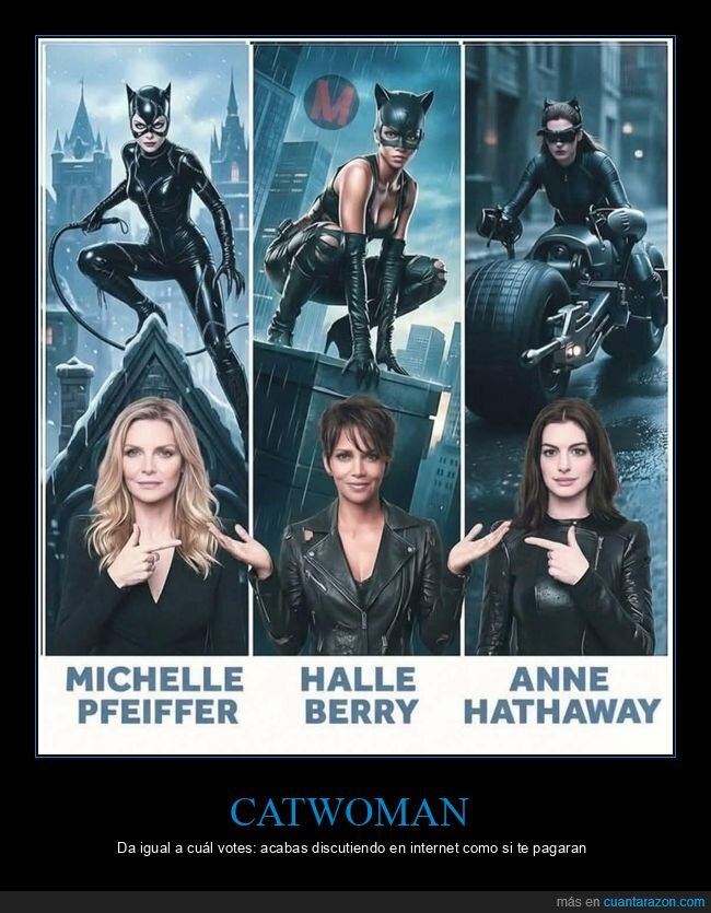 Catwoman,Batman,actrices,comparaci&oacute;n,debate
