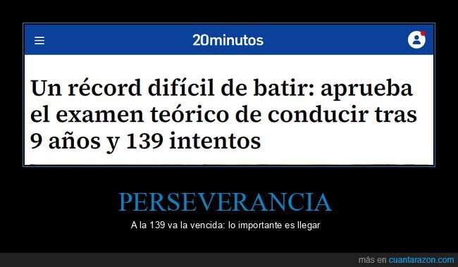 conducir,examen,r&eacute;cord,intentos,perseverancia