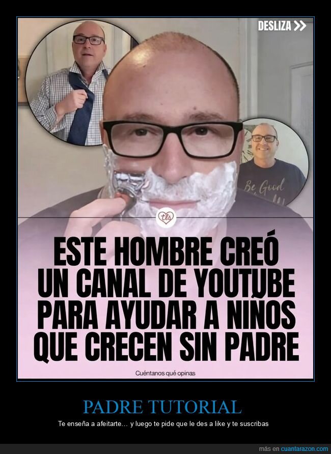 paternidad,tutorial,YouTube,afeitado,suscripci&oacute;n
