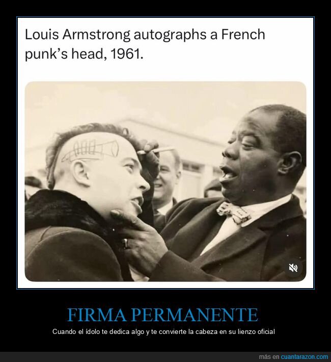 aut&oacute;grafo,punk,jazz,LouisArmstrong,1961