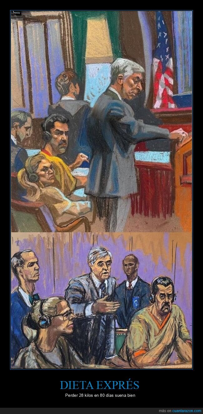 Maduro,CiliaFlores,dibujos,juicio,adelgazamiento