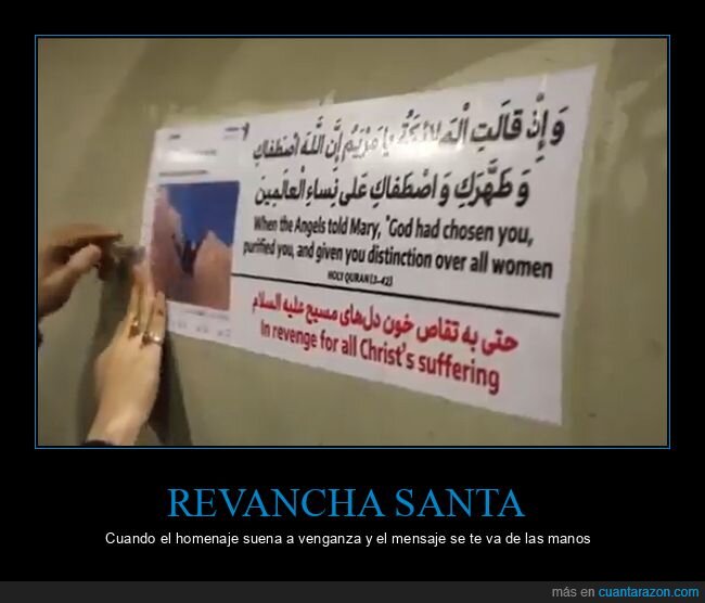 Ir&aacute;n,Jesucristo,venganza,cartel,religi&oacute;n