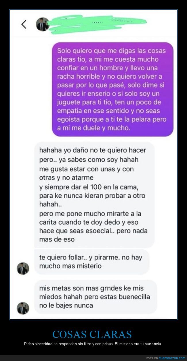 conversacion,sinceridad,desamor,ghosting,ligue