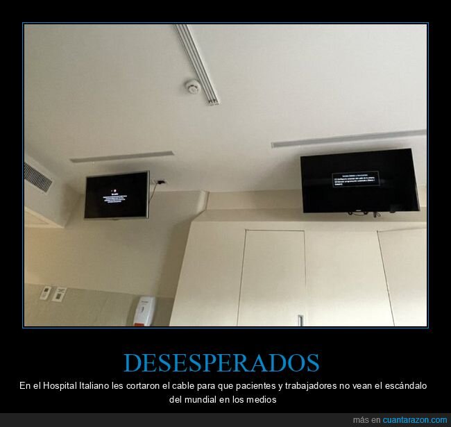 hospital,television,apag&oacute;n,censura,esc&aacute;ndalo,futbol,italia