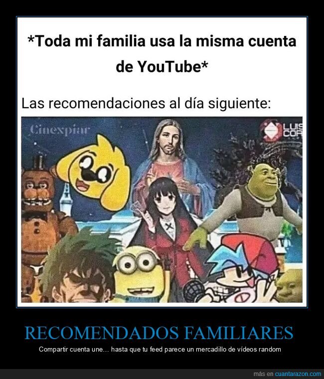 youtube,familia,recomendaciones,algoritmo,caos