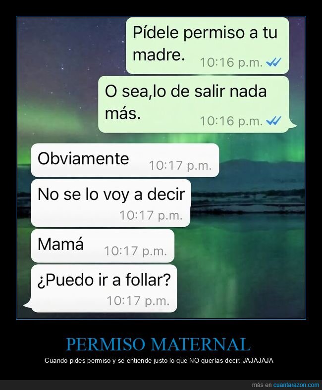 whatsapp,malentendido,madre,permiso,captura