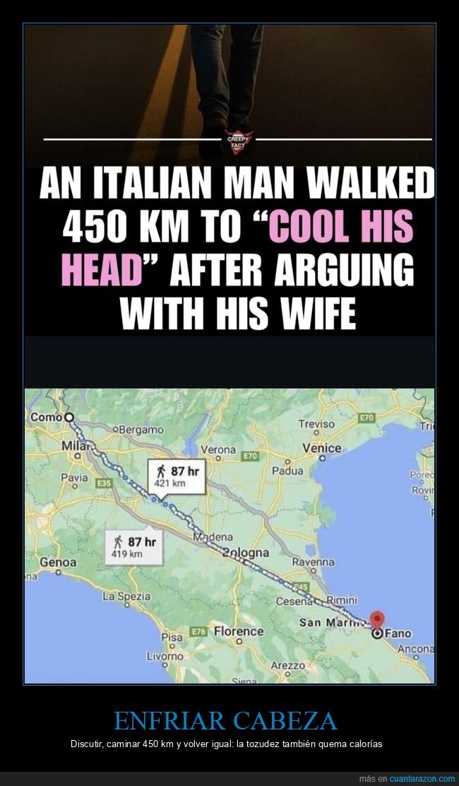 Italia,pareja,discusi&oacute;n,caminata,kil&oacute;metros