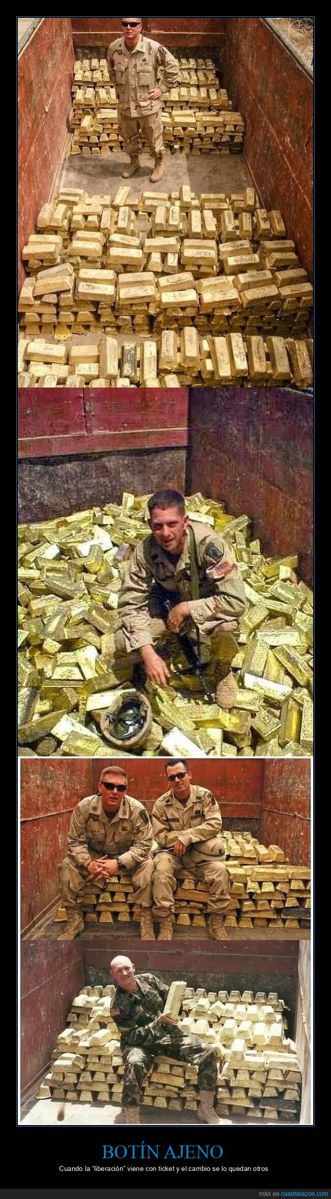 Iraq,invasi&oacute;n,oro,soldado,corrupci&oacute;n