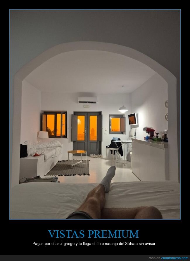 Santorini,Airbnb,calima,Sahara,vacaciones