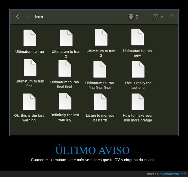 Trump,Ir&aacute;n,ultim&aacute;tum,filtraci&oacute;n,archivos