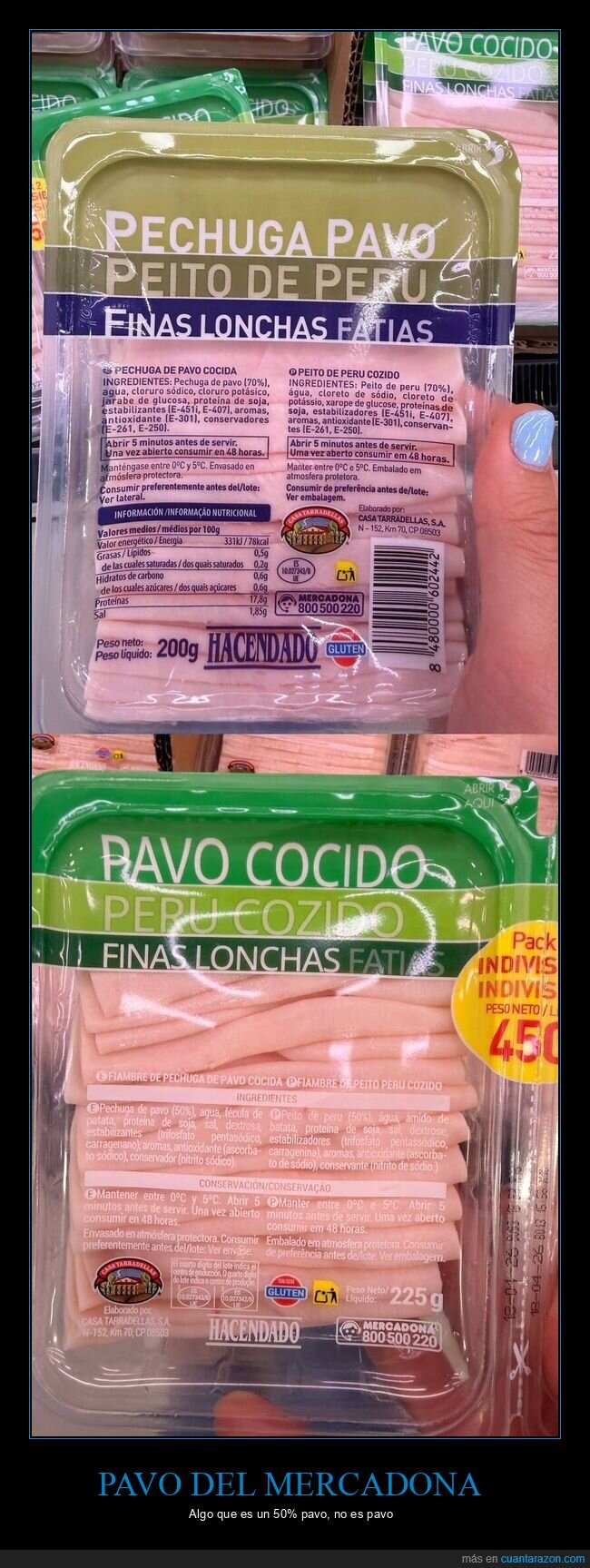 mercadona,hacienda,pavo,porcentaje,encogimiento