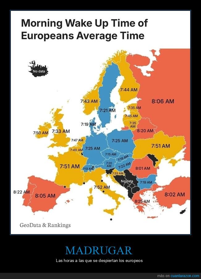 Europa,madrugar,mapa,horarios,lunes