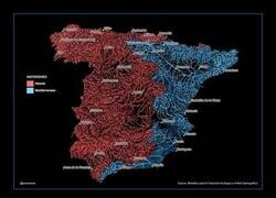Enlace a Este mapa de cuencas hidrográficas de España muestra si una gota de agua termina en el Atlántico o en el Mediterráneo