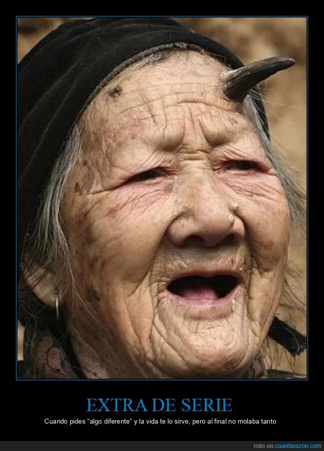 anciana,cuerno,piel,medicina,absurdo