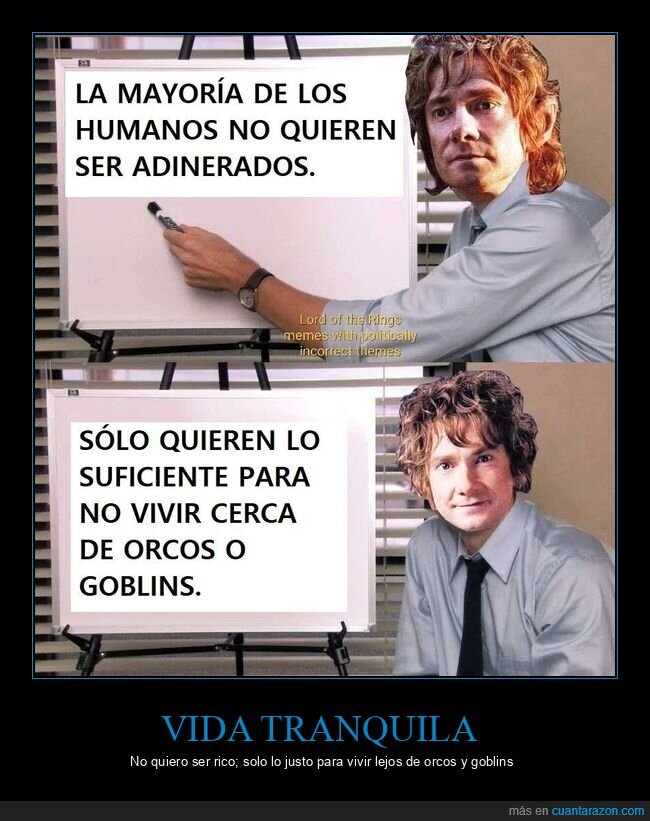 hobbit,dinero,orcos,goblins,frases