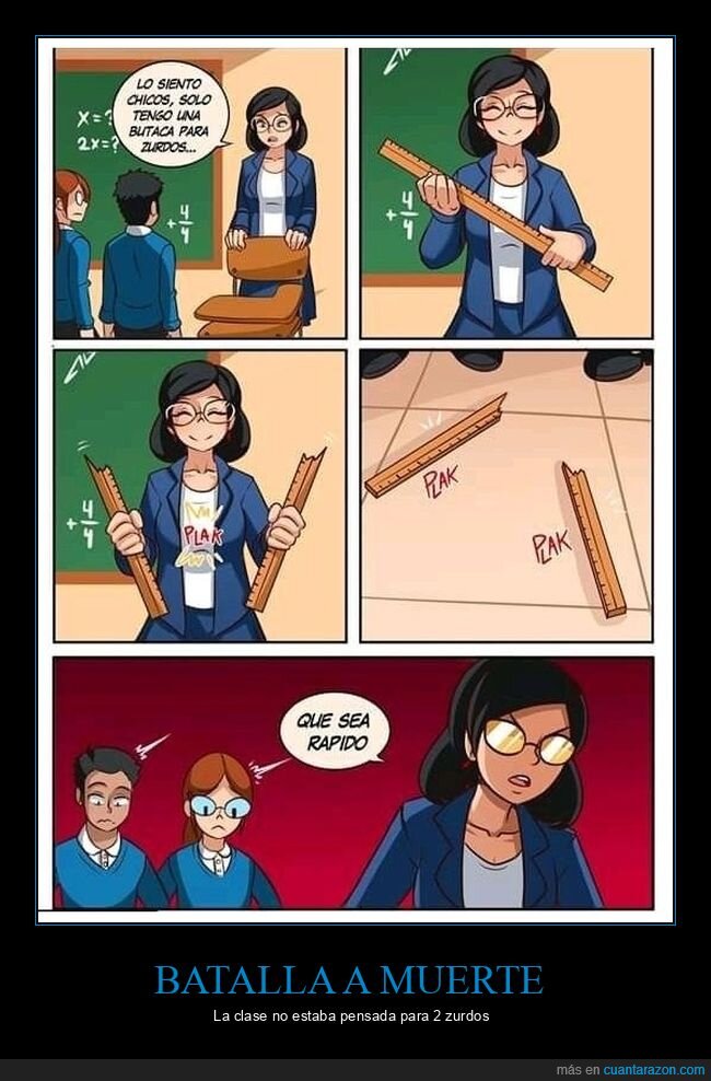 aula,profesora,pupitre,zurdo,chapuza