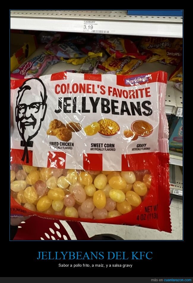 gominolas,pollo,salsa,experimento,absurdo,kfc